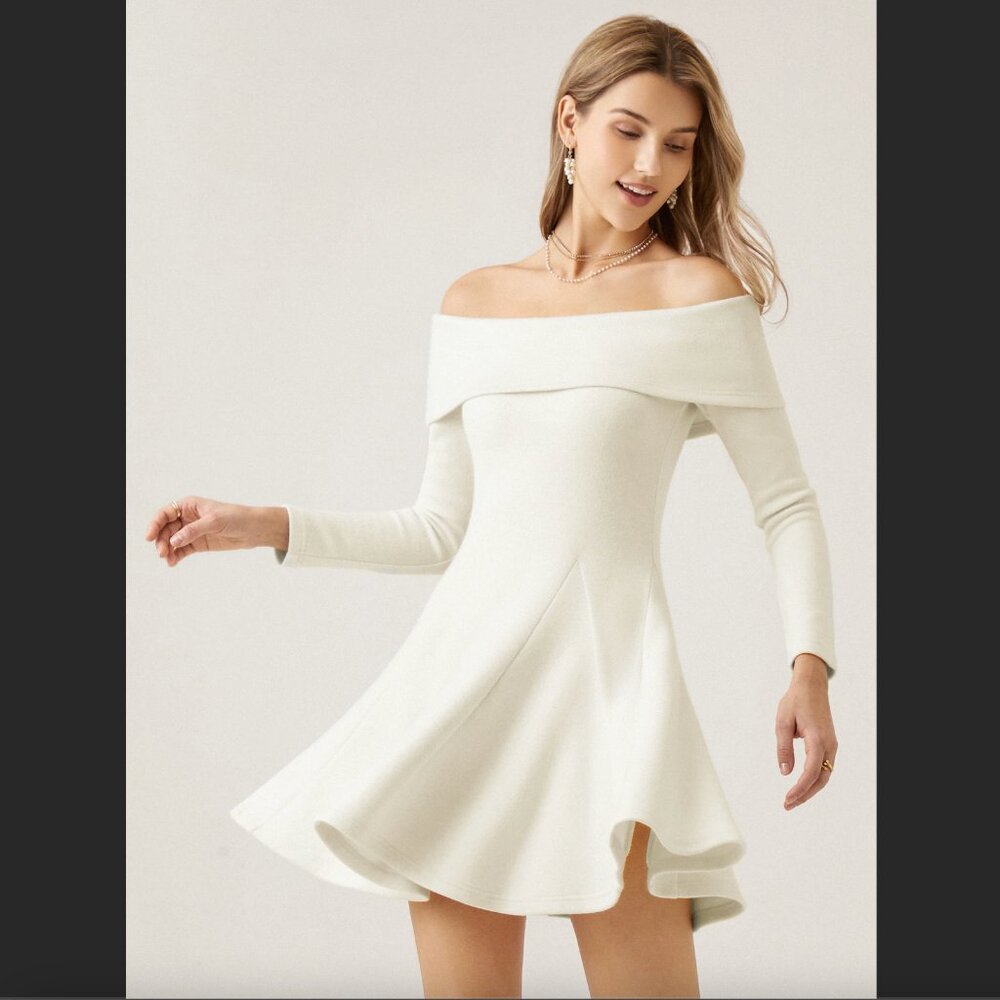 OGL CashSoft off-the-shoulder dress XS